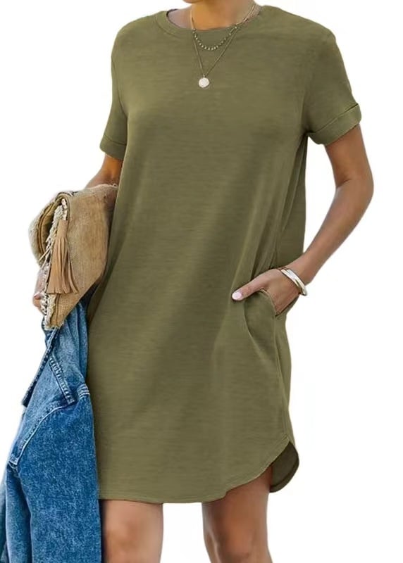 Short Sleeve T-shirt Dress(Buy 2 Free Shipping)-unitmotor™
