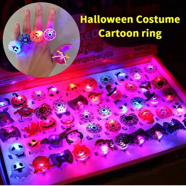 🎁LED Light Halloween Glowing Ring😍 - Set of 50pcs