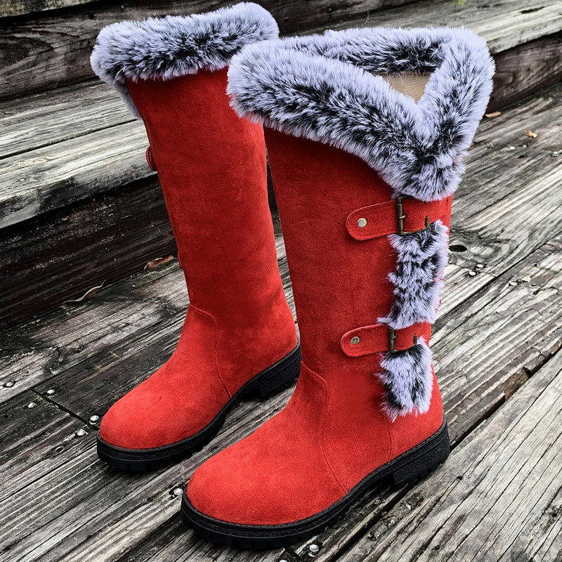 Women's Thick Plush Mid-Calf Snow Boots