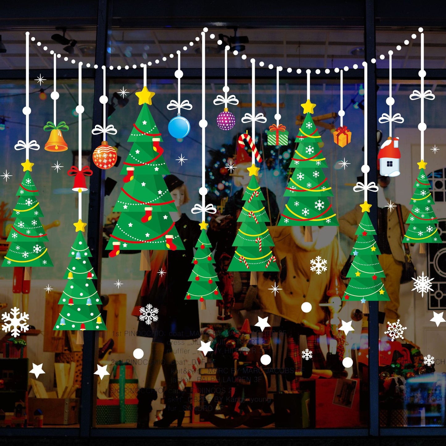 unitmotor™-Christmas Stickers Decor Glue-free Electrostatic Stickers