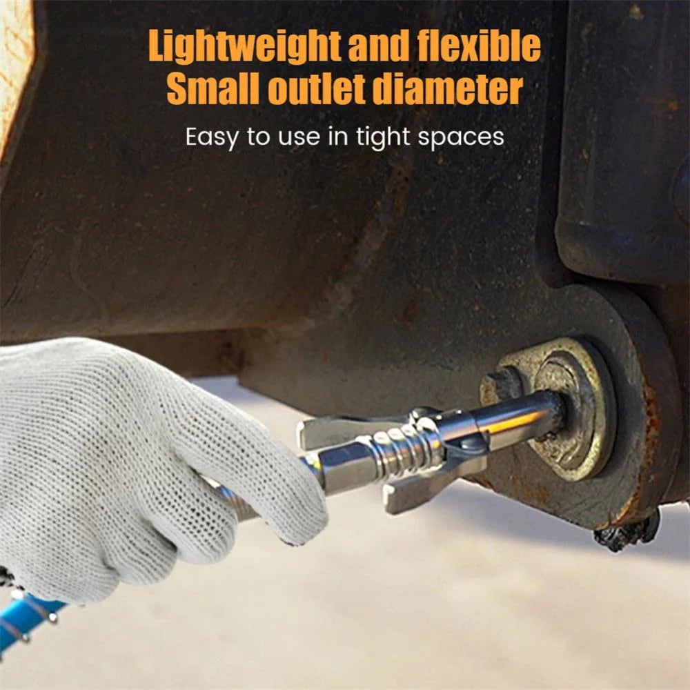 🎁2024 New Year Hot Sale🎁Strong Lock on Grease Couplers with Spring Flex Hose-unitmotor™