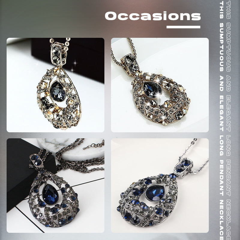 2023 New/ Autumn And Winter Obsidian Sweater Necklace-unitmotor™