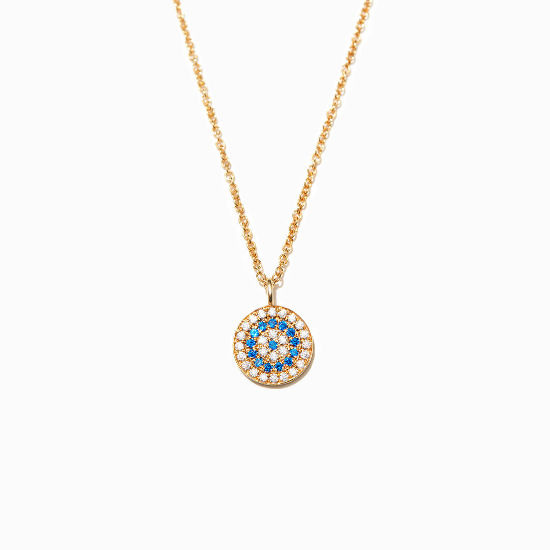 Evil Eye Disc Pendant Necklace-unitmotor™