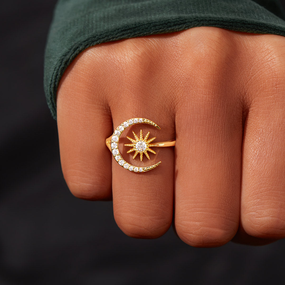 Crescent Moon and Star Ring-unitmotor™