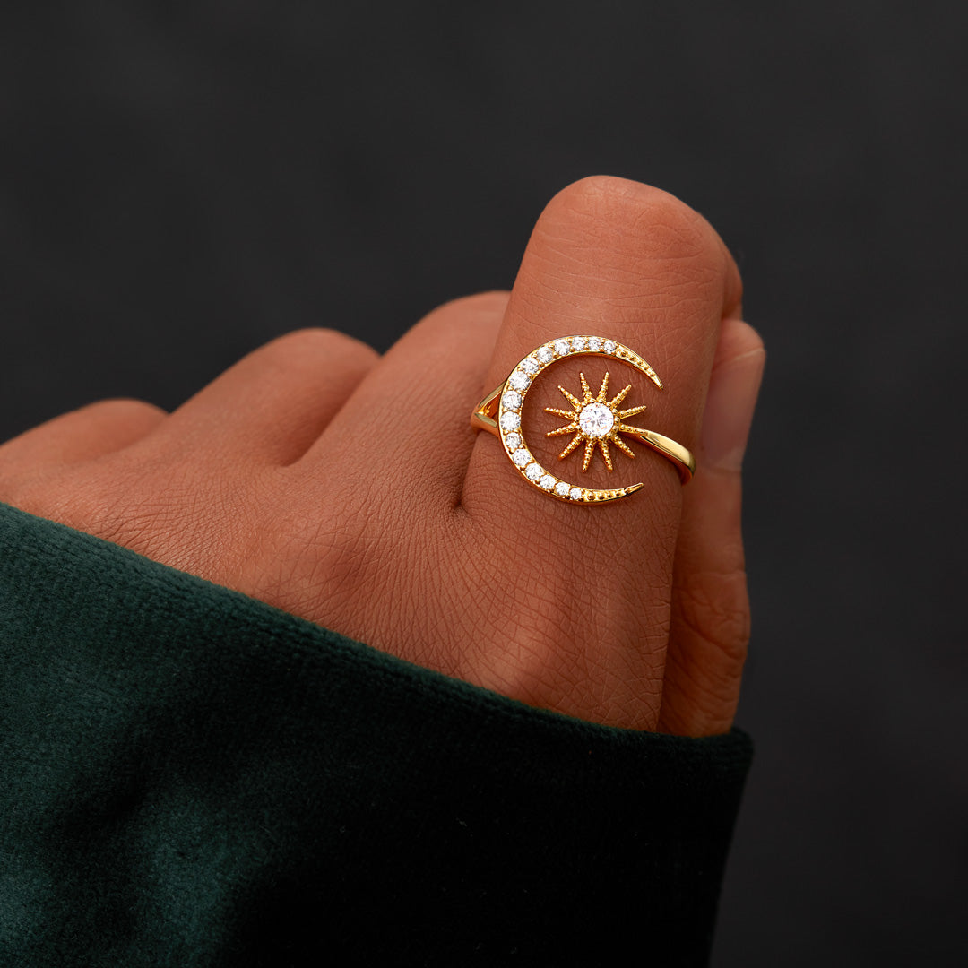 Crescent Moon and Star Ring-unitmotor™