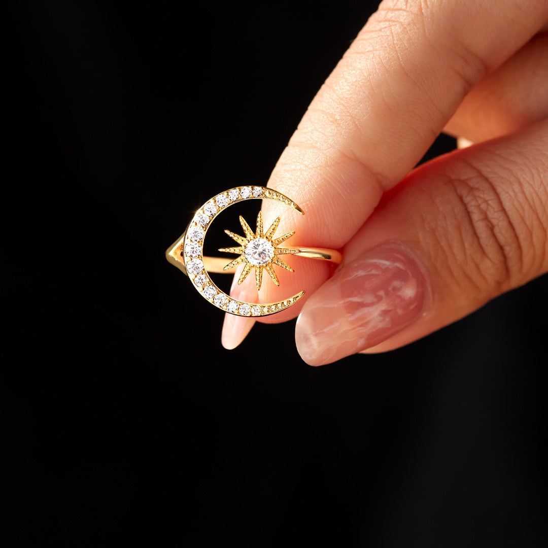 Crescent Moon and Star Ring-unitmotor™