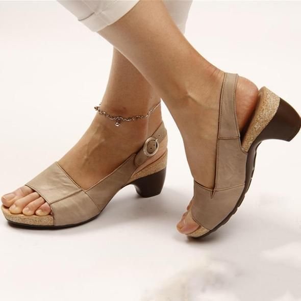 Comfortable Elegant Low Chunky Heel Shoes-unitmotor™