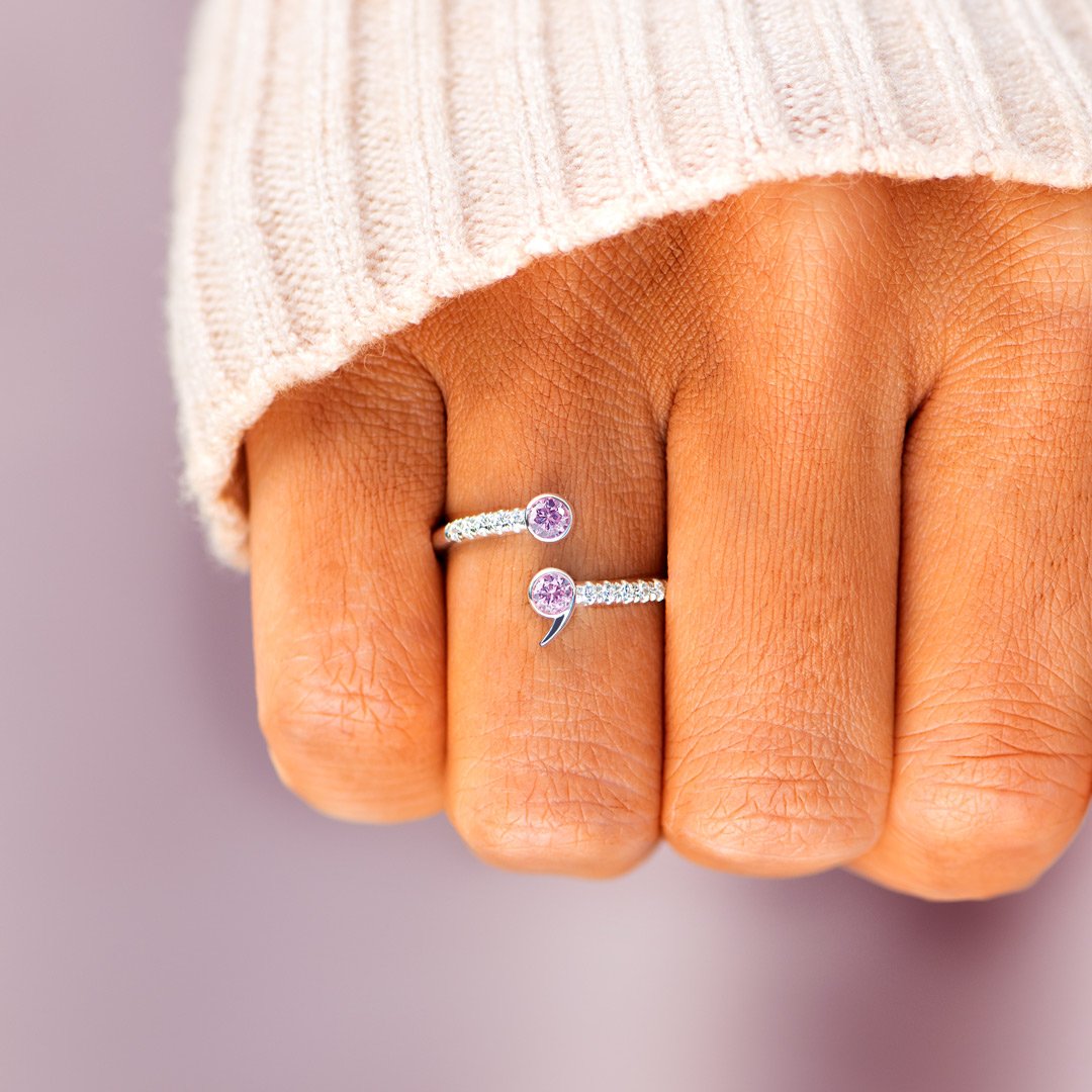 Your Story Isn't Over Pavé Semicolon Ring-unitmotor™