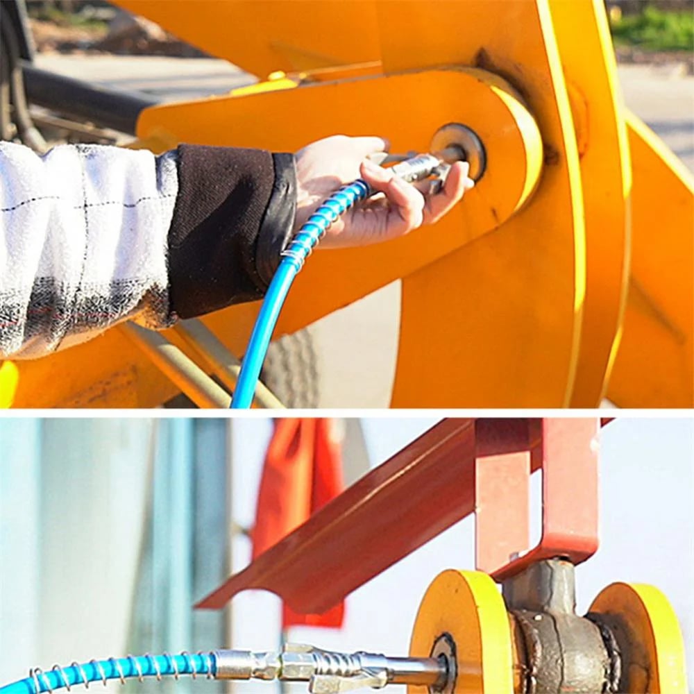 🎁2024 New Year Hot Sale🎁Strong Lock on Grease Couplers with Spring Flex Hose-unitmotor™