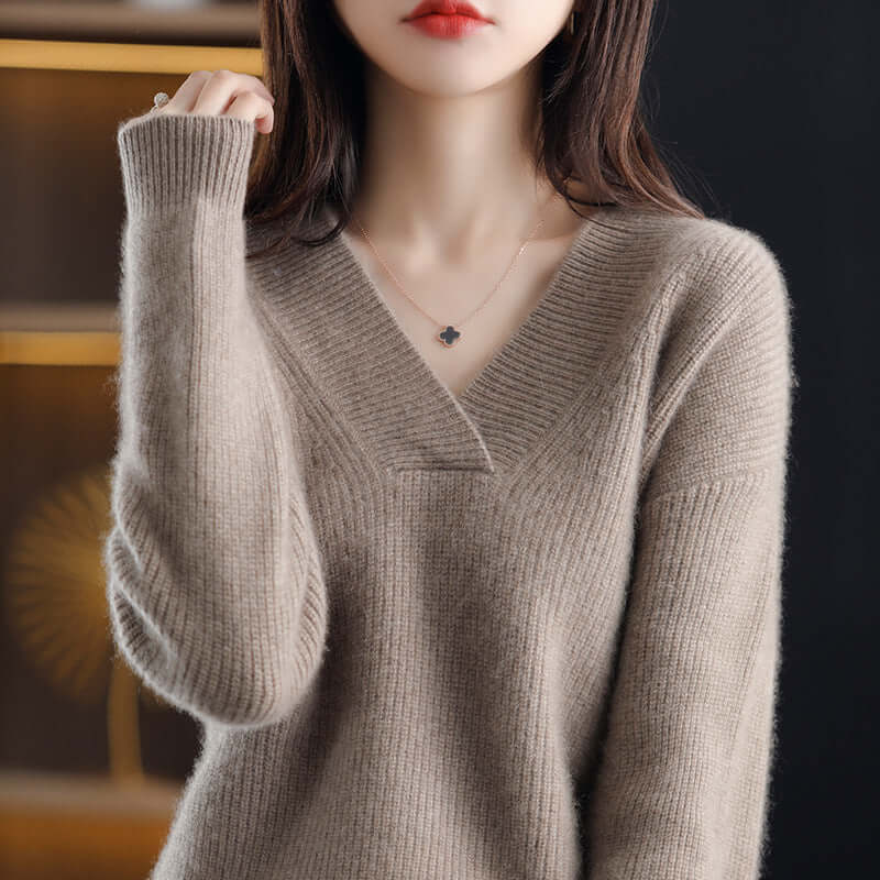🔥WOMEN'S V-NECK CASHMERE SWEATER-unitmotor™