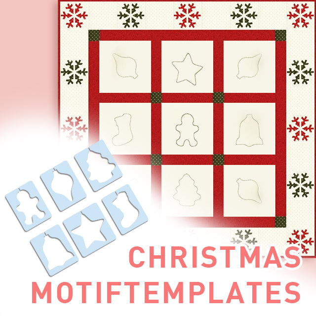 Christmas Motif Quilting Template Set (6 PCS) - With Instructions-unitmotor™