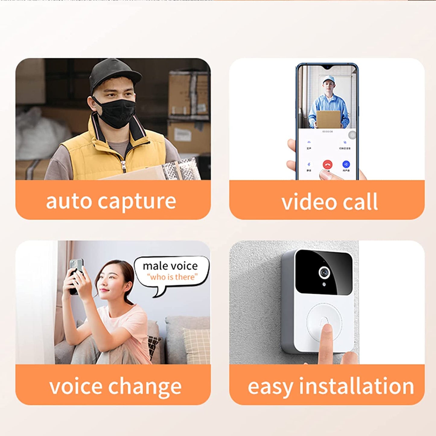 Wireless Video Doorbell With Camera-unitmotor™