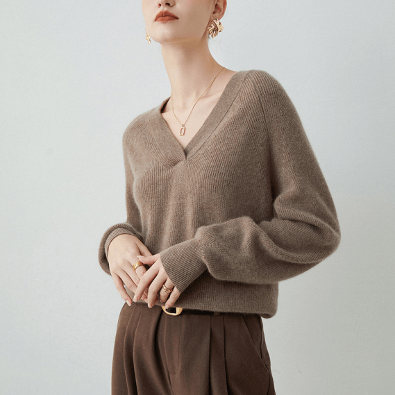 🔥WOMEN'S V-NECK CASHMERE SWEATER-unitmotor™