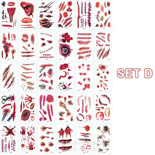 Halloween prank makeup temporary tattoo-unitmotor™