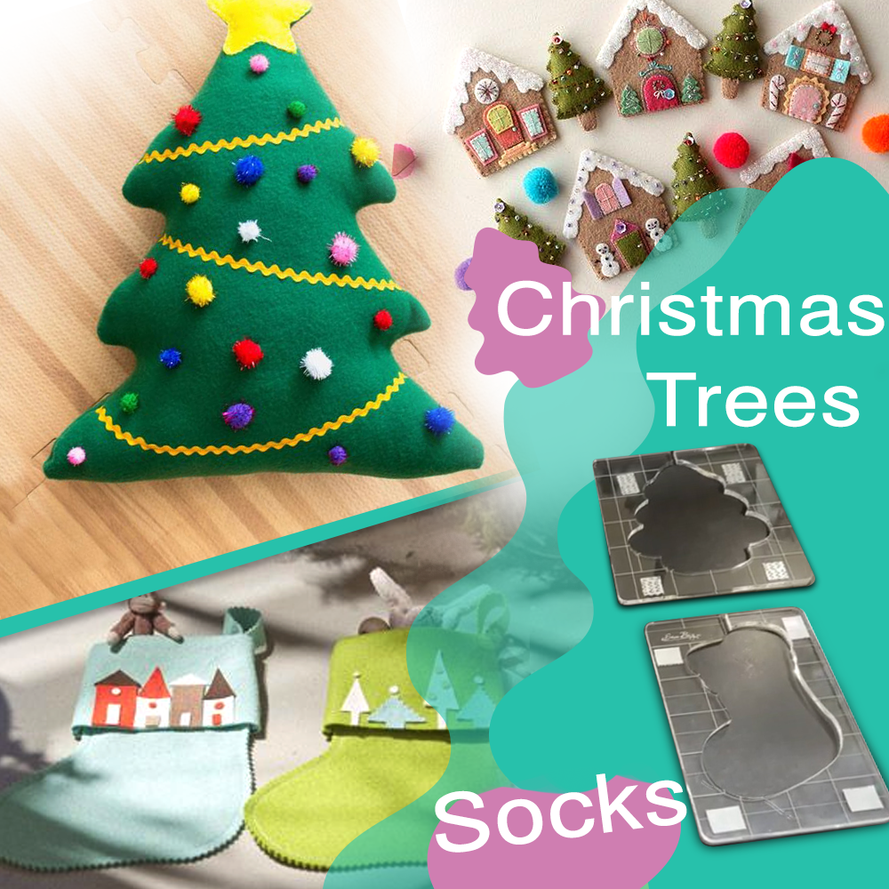 Christmas Motif Quilting Template Set (6 PCS) - With Instructions-unitmotor™