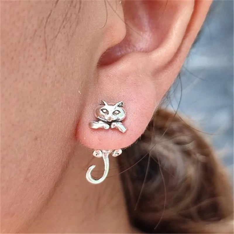 2023 New Funny Small Black Cat Earring for Women Girl Fashion Cute Animal Earrings Fashion Party Jewelry Gifts Wholesale-unitmotor™
