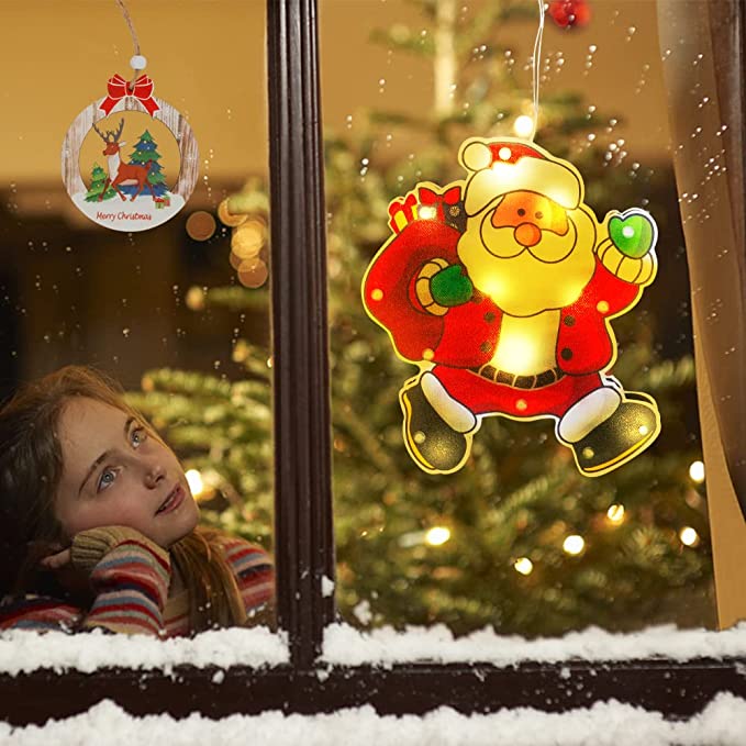 🎄Early Christmas Hot Sale 50% OFF-LED Suction Cup Window Hanging Lights-unitmotor™