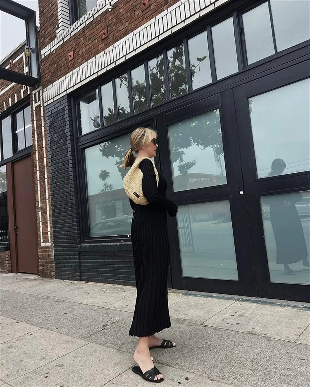 2023 Fall New Sleeved Knit Midi Dress(Buy 2 Free Shipping)-unitmotor™