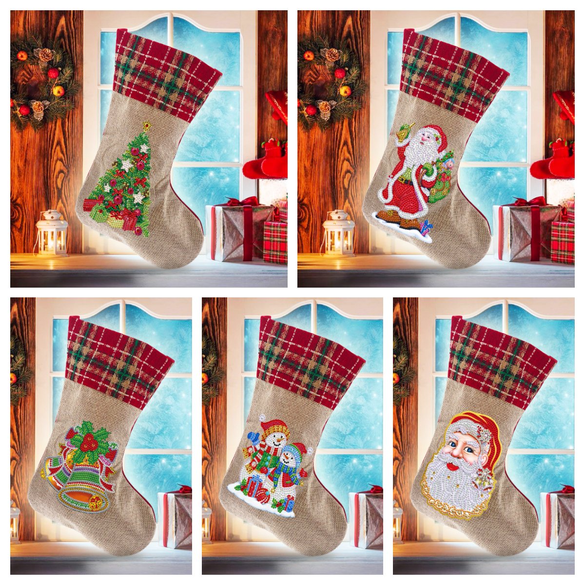 unitmotor™-(🎁🔥HOT SALE - 49% OFF) 5D Diamond Painting Xmas Rhinestone Sock Embroidery Mosaic Gift Bag