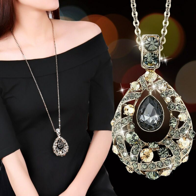 2023 New/ Autumn And Winter Obsidian Sweater Necklace-unitmotor™