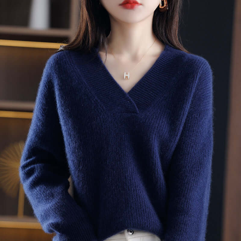 🔥WOMEN'S V-NECK CASHMERE SWEATER-unitmotor™