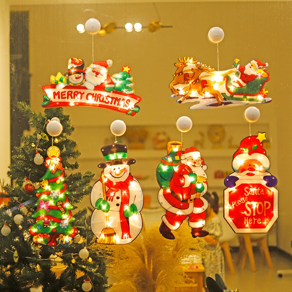 🎄Early Christmas Hot Sale 50% OFF-LED Suction Cup Window Hanging Lights-unitmotor™