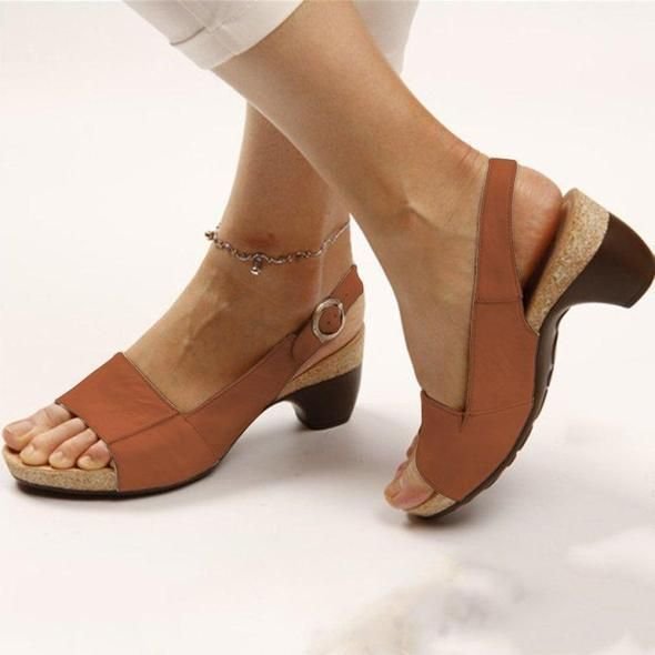 Comfortable Elegant Low Chunky Heel Shoes-unitmotor™