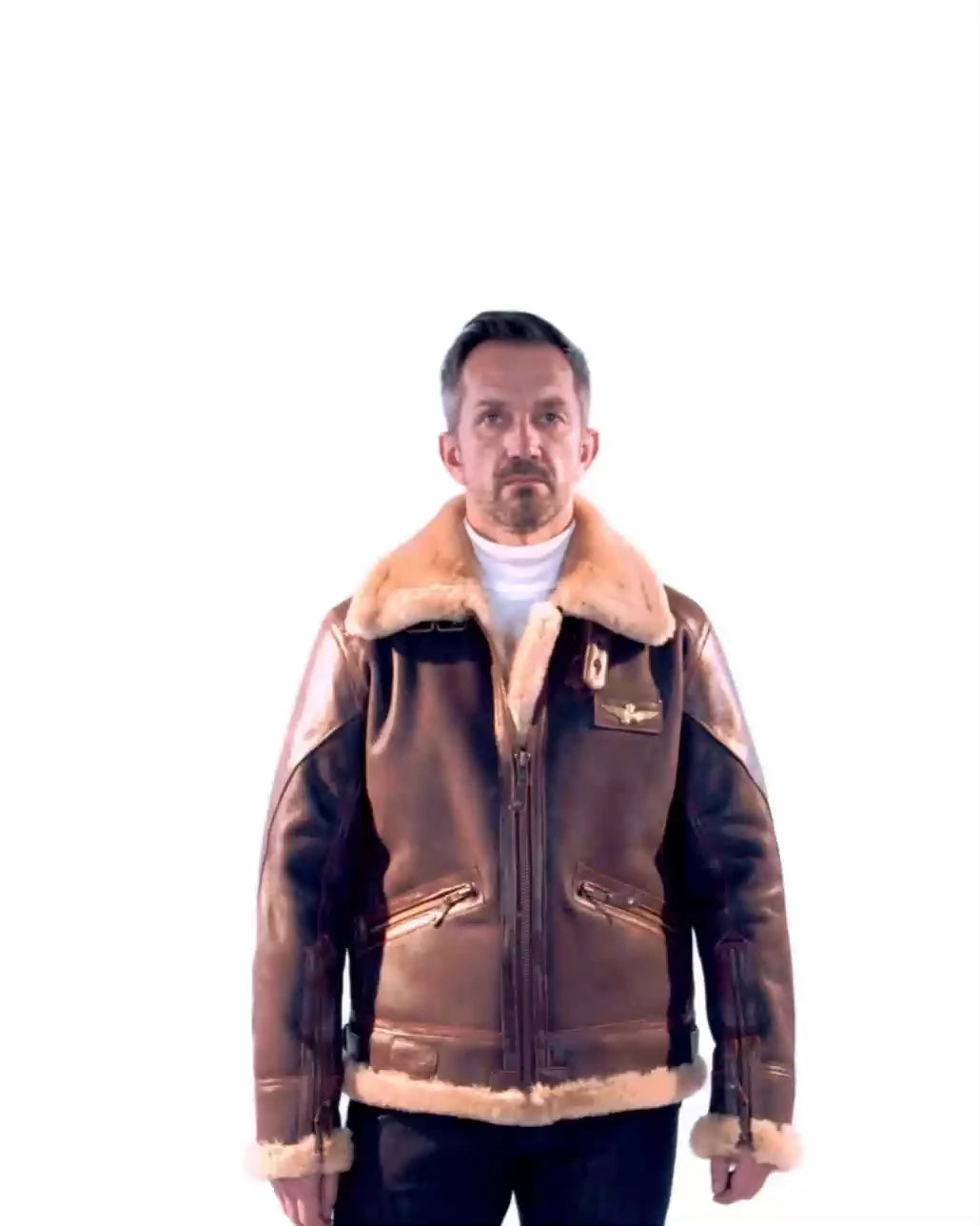 Pilot leather jacket-made of sheepskin-unitmotor™