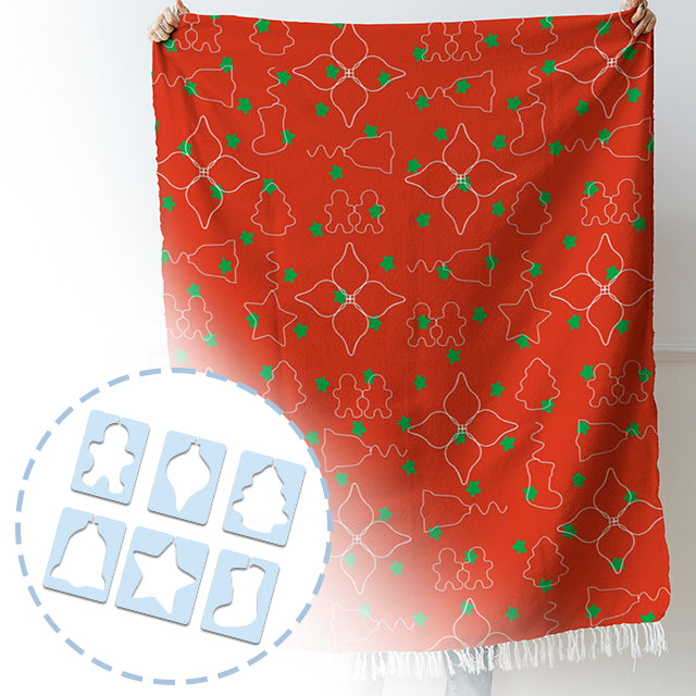 Christmas Motif Quilting Template Set (6 PCS) - With Instructions-unitmotor™