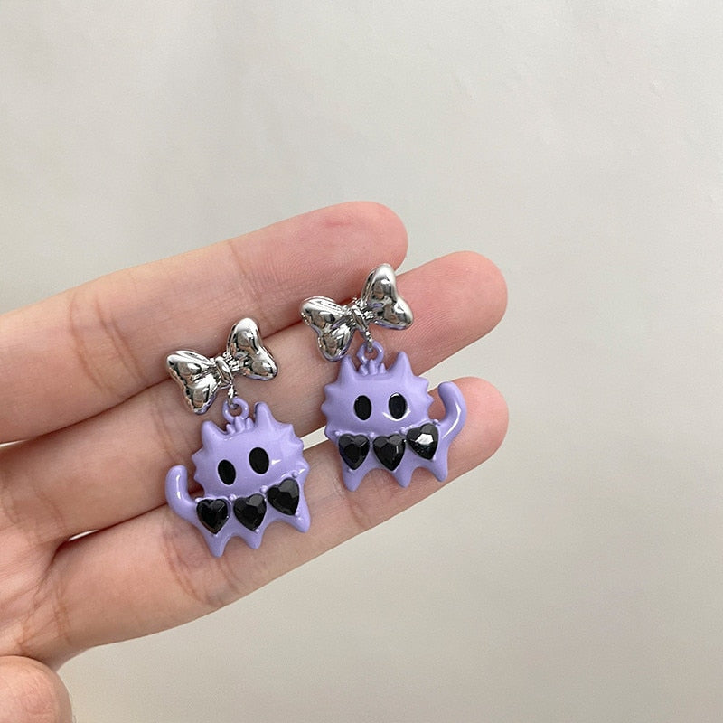 2023 New Funny Small Black Cat Earring for Women Girl Fashion Cute Animal Earrings Fashion Party Jewelry Gifts Wholesale-unitmotor™