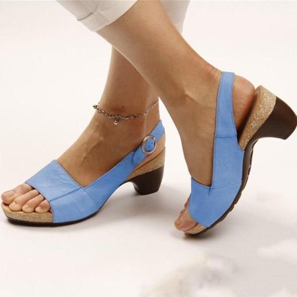 Comfortable Elegant Low Chunky Heel Shoes-unitmotor™