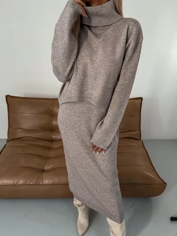 🔥Buy 2 Free Shipping🔥Dress and Turtle Neck Sweater Set-unitmotor™