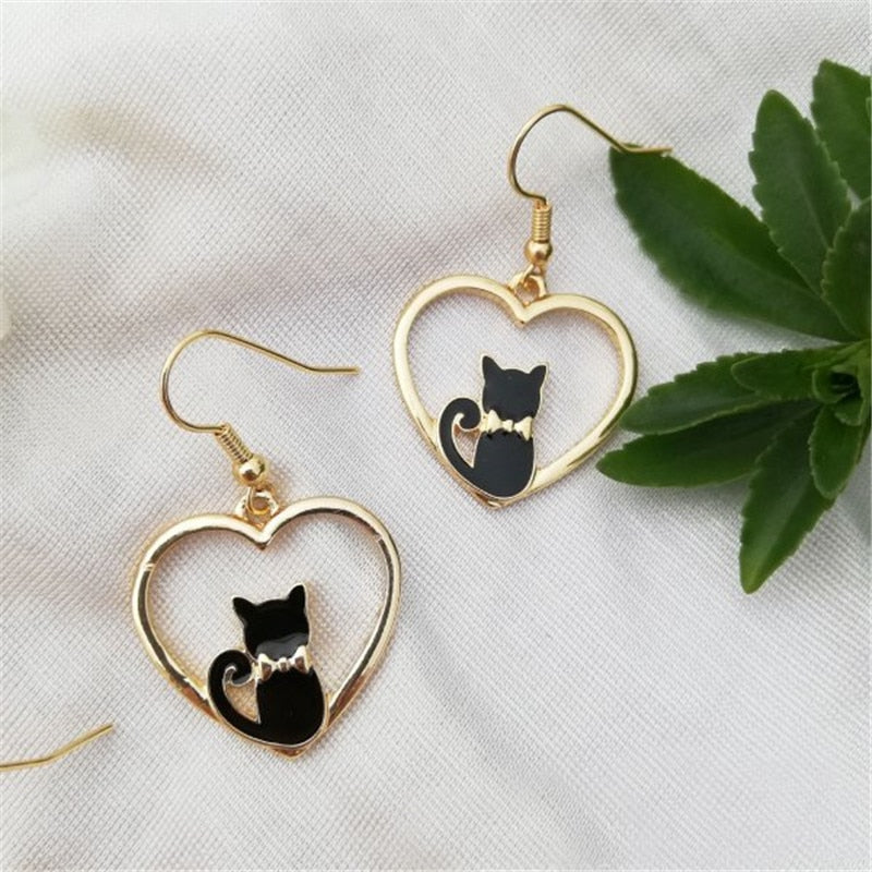 2023 New Funny Small Black Cat Earring for Women Girl Fashion Cute Animal Earrings Fashion Party Jewelry Gifts Wholesale-unitmotor™