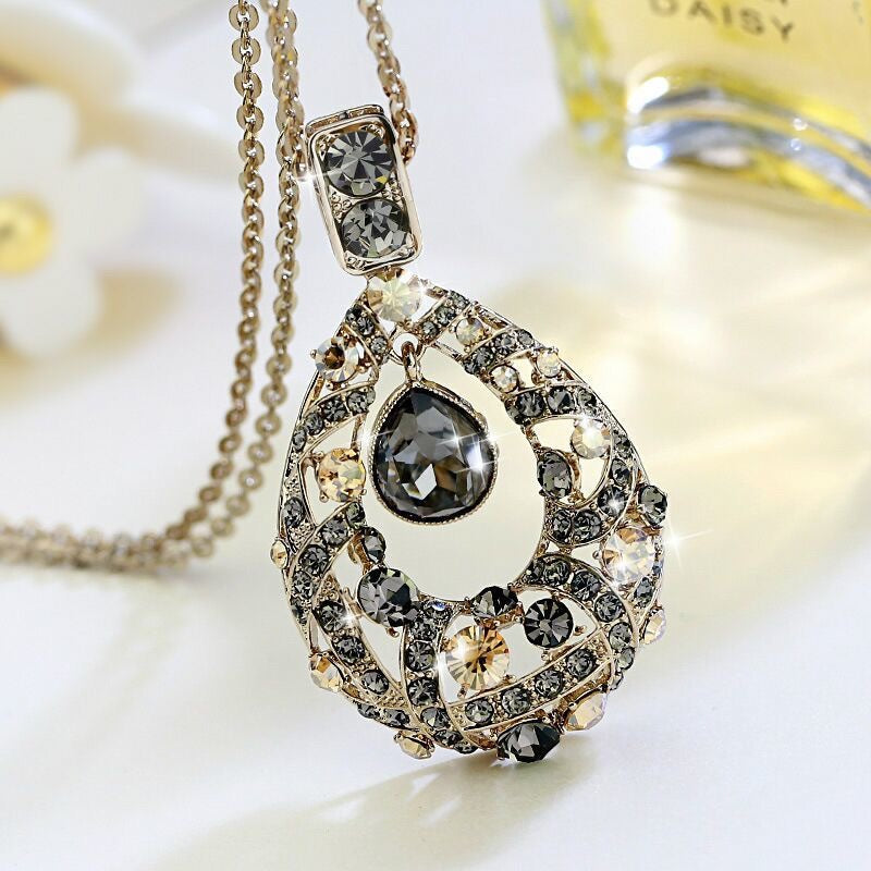 2023 New/ Autumn And Winter Obsidian Sweater Necklace-unitmotor™