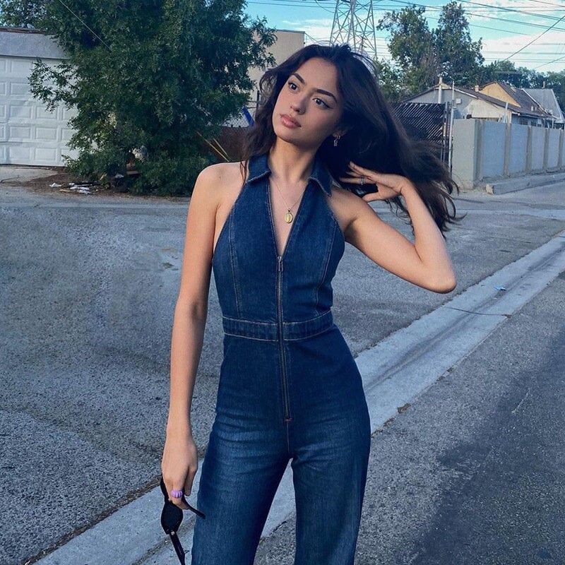 💥49% OFF🔥Backless Heart Cutout Denim Jumpsuit For Women-unitmotor™