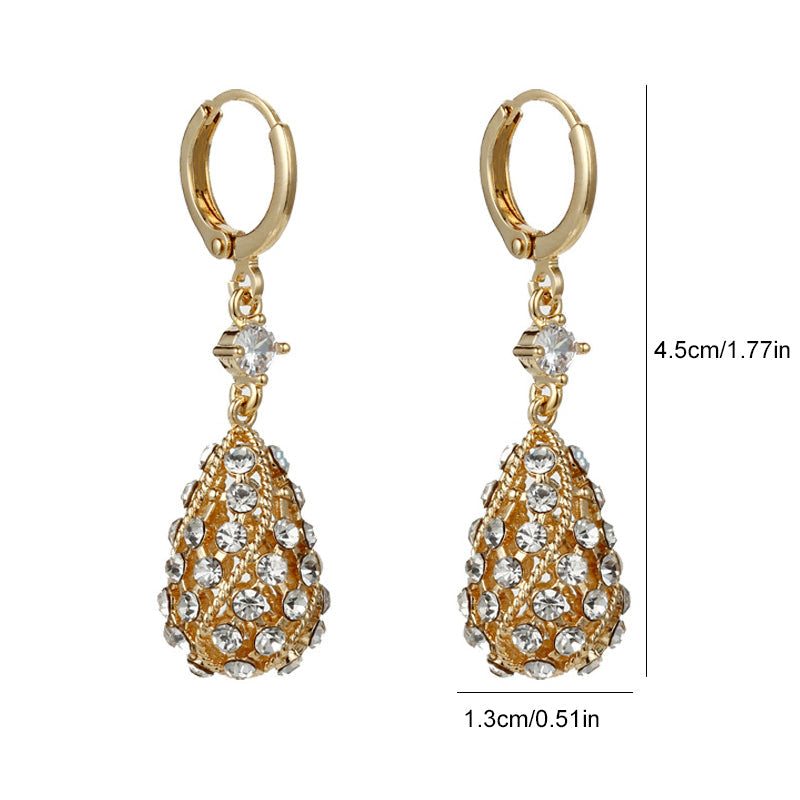 Fashion Diamond Water-Drop Earrings-unitmotor™