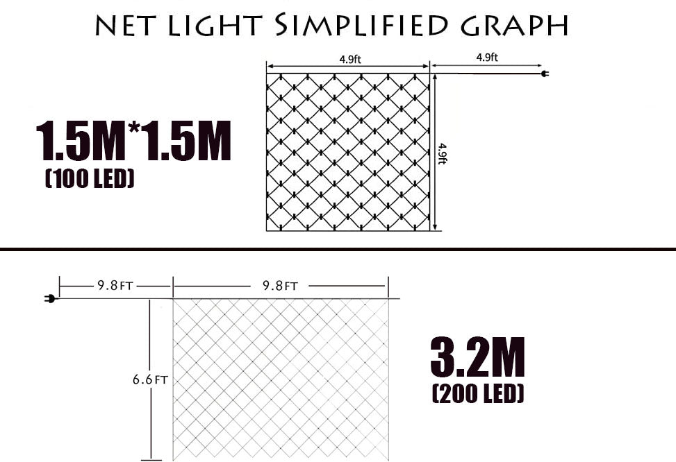 unitmotor™-Net Mesh Waterproof String Lights💡