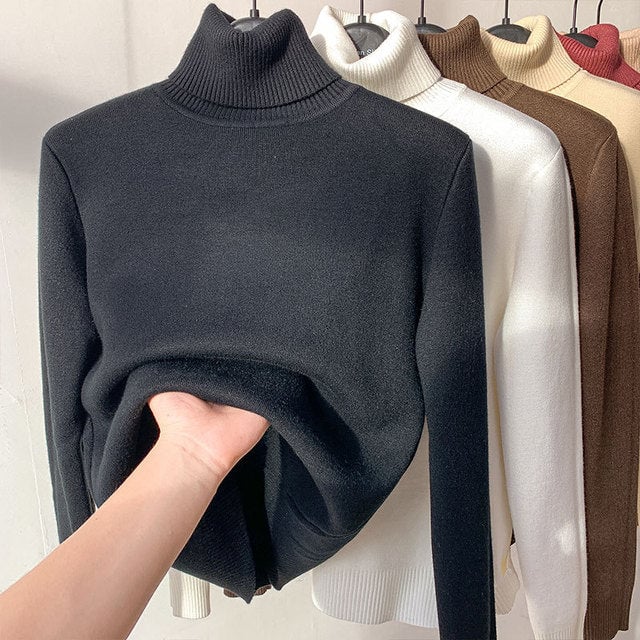 🎅New Year Sales 50% OFF🎁Winter Fleece Thick Knitted Bottoming Shirt-unitmotor™