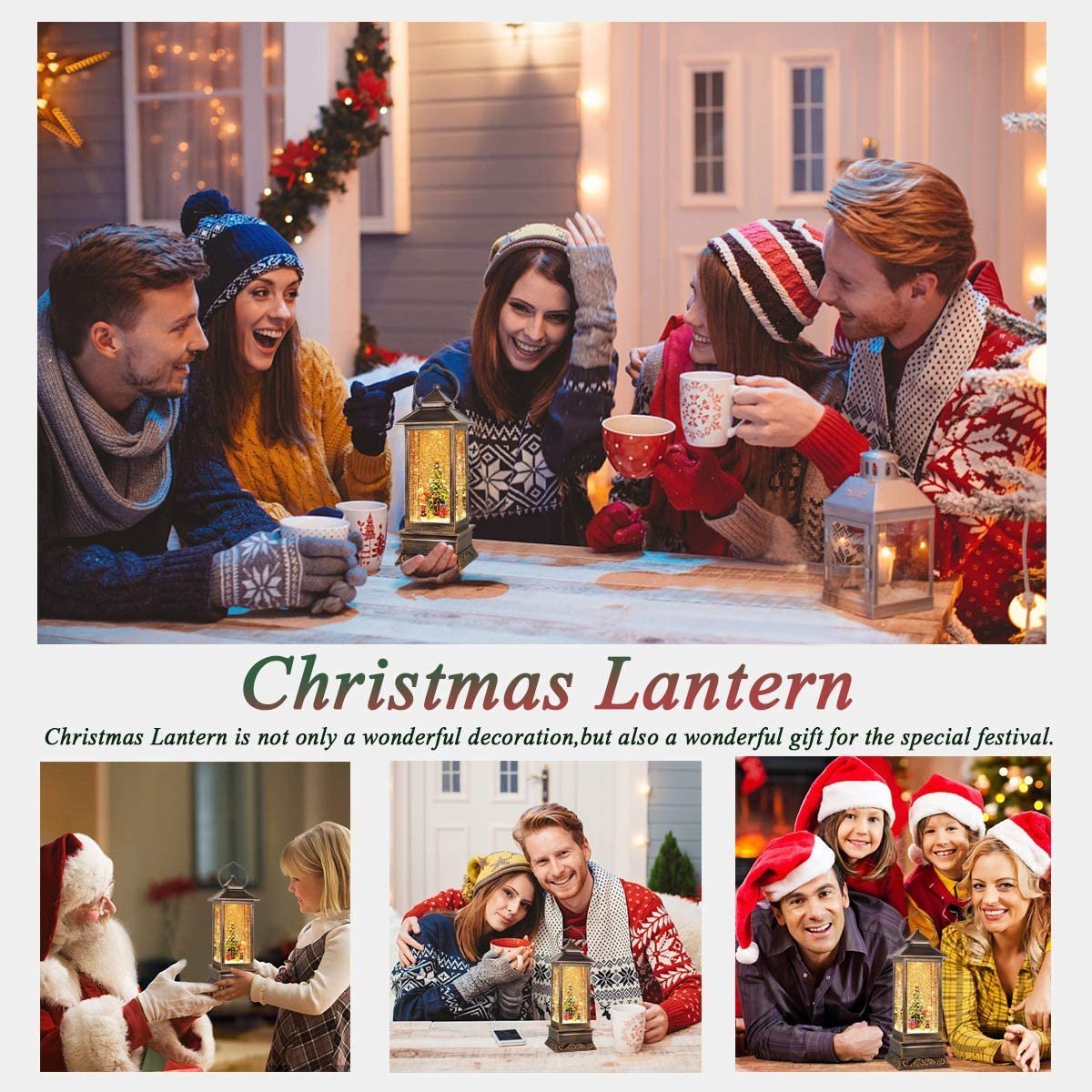 🎅Early Christmas Sale-49% OFF🎁Snow Globe Christmas Lantern Decorations-unitmotor™