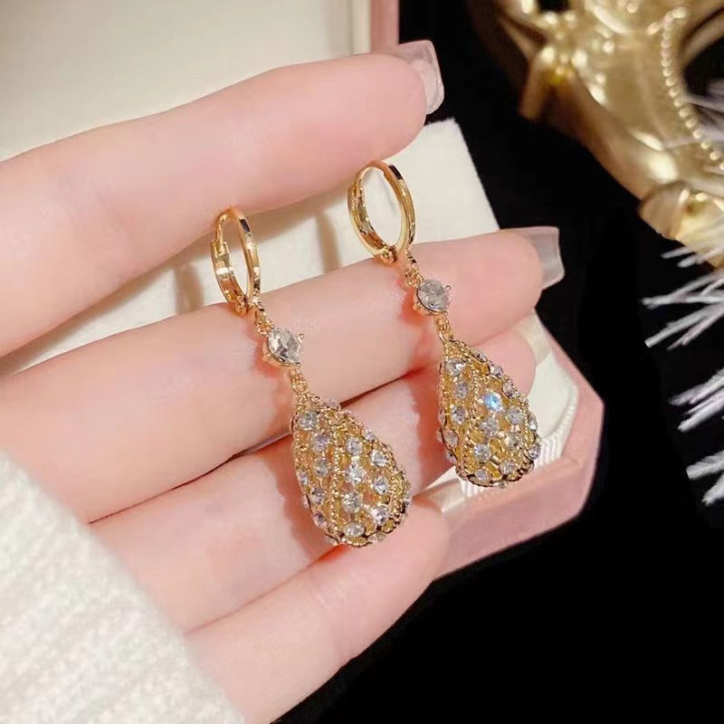Fashion Diamond Water-Drop Earrings-unitmotor™