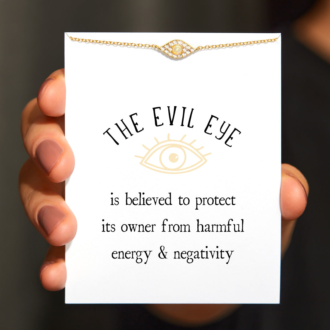Opal Gold Evil Eye Necklace-unitmotor™