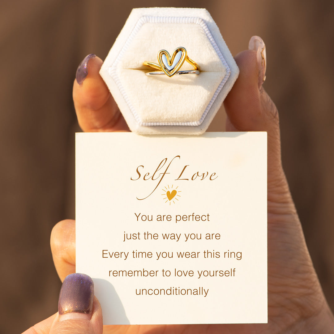 Self Love Layered Heart Ring-unitmotor™