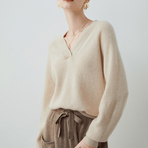🔥WOMEN'S V-NECK CASHMERE SWEATER-unitmotor™