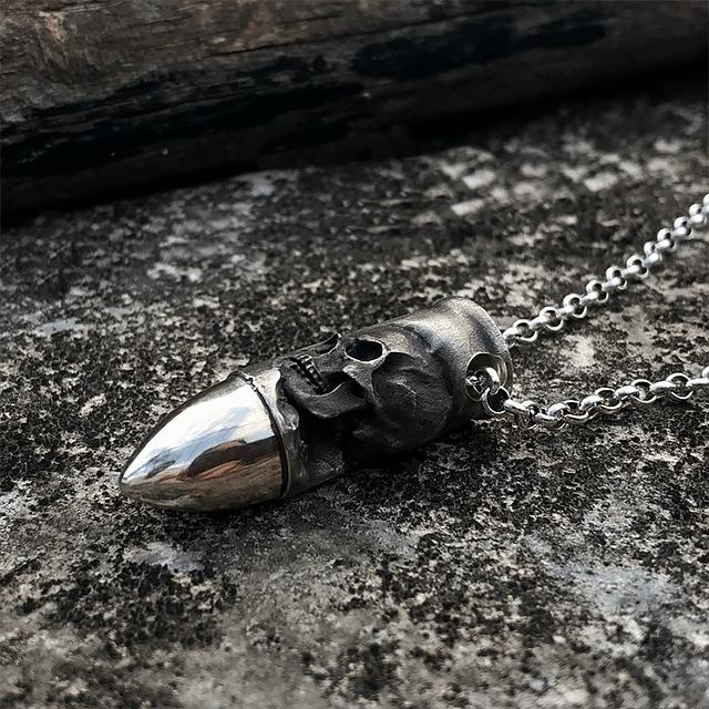 Holy Cross Bullet Skull Necklace-unitmotor™