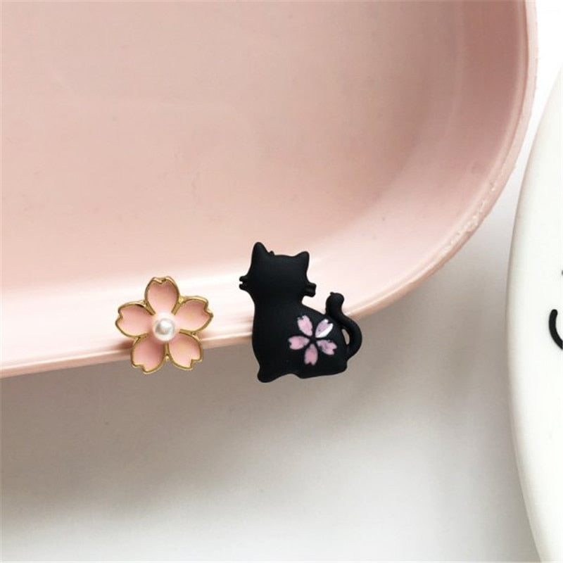 2023 New Funny Small Black Cat Earring for Women Girl Fashion Cute Animal Earrings Fashion Party Jewelry Gifts Wholesale-unitmotor™