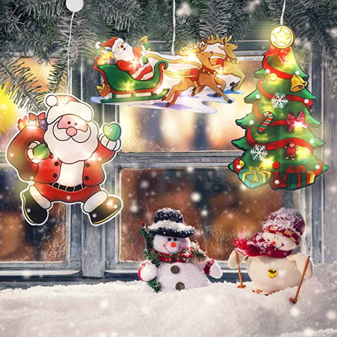 🎄Early Christmas Hot Sale 50% OFF-LED Suction Cup Window Hanging Lights-unitmotor™