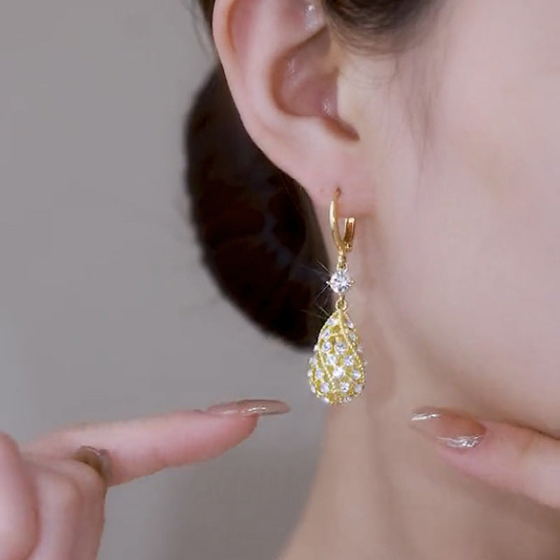 Fashion Diamond Water-Drop Earrings-unitmotor™