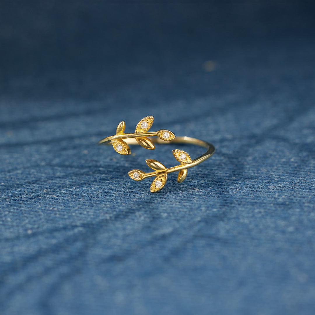 Leaf Ring Silver / Gold-unitmotor™