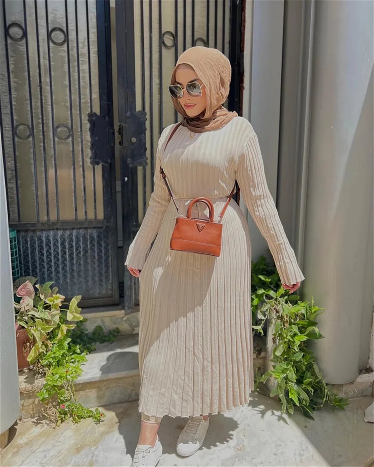2023 Fall New Sleeved Knit Midi Dress(Buy 2 Free Shipping)-unitmotor™