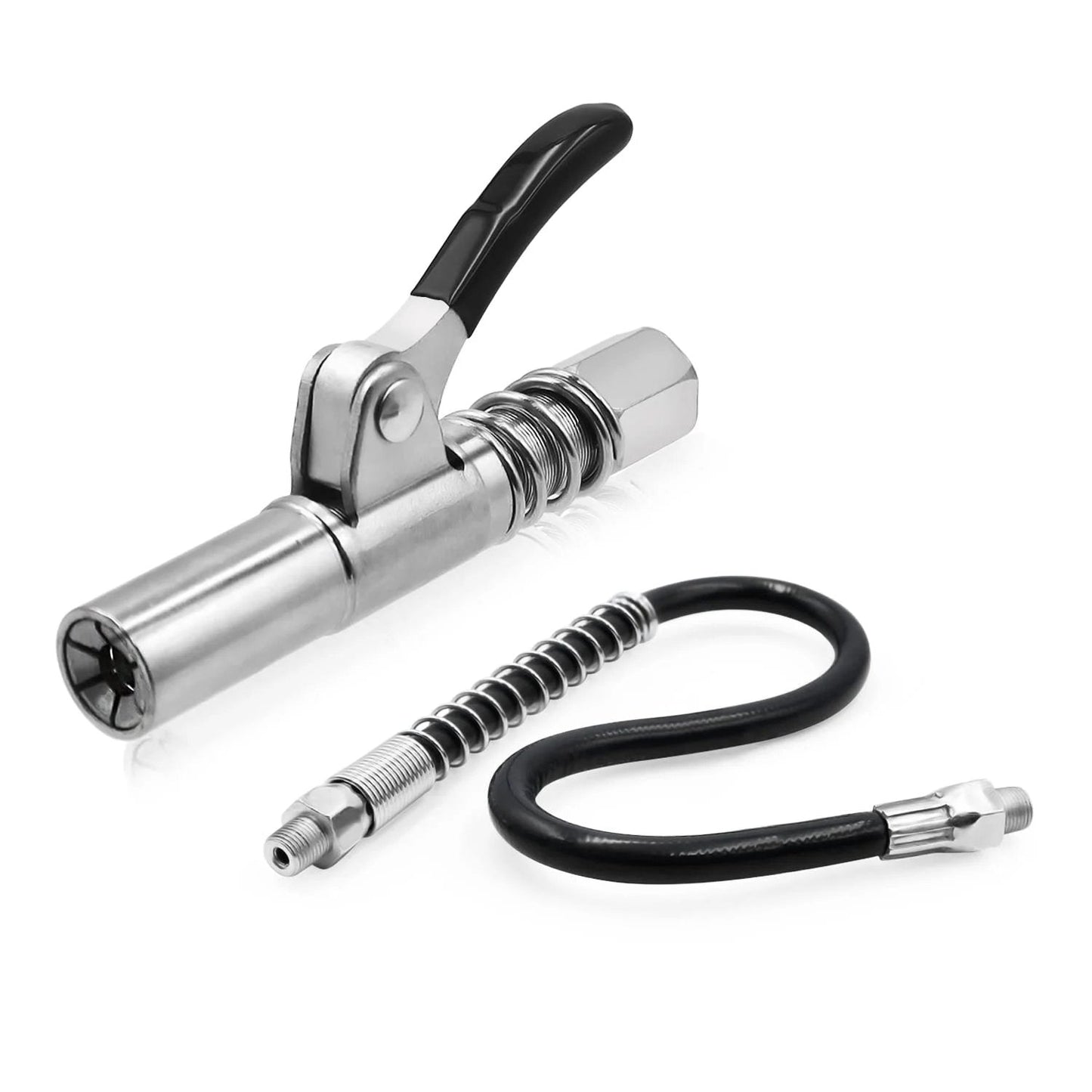 🎁2024 New Year Hot Sale🎁Strong Lock on Grease Couplers with Spring Flex Hose-unitmotor™